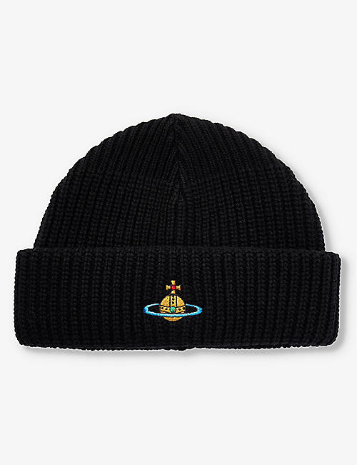 VIVIENNE WESTWOOD: Sporty brand-embroidered wool beanie