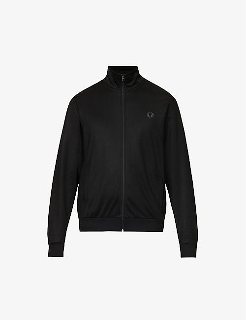 FRED PERRY: Funnel-neck brand-embroidered regular-fit recycled-polyester and cotton-blend jacket