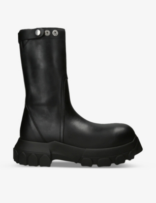 RICK OWENS: Creeper Bozo Tractor leather boots