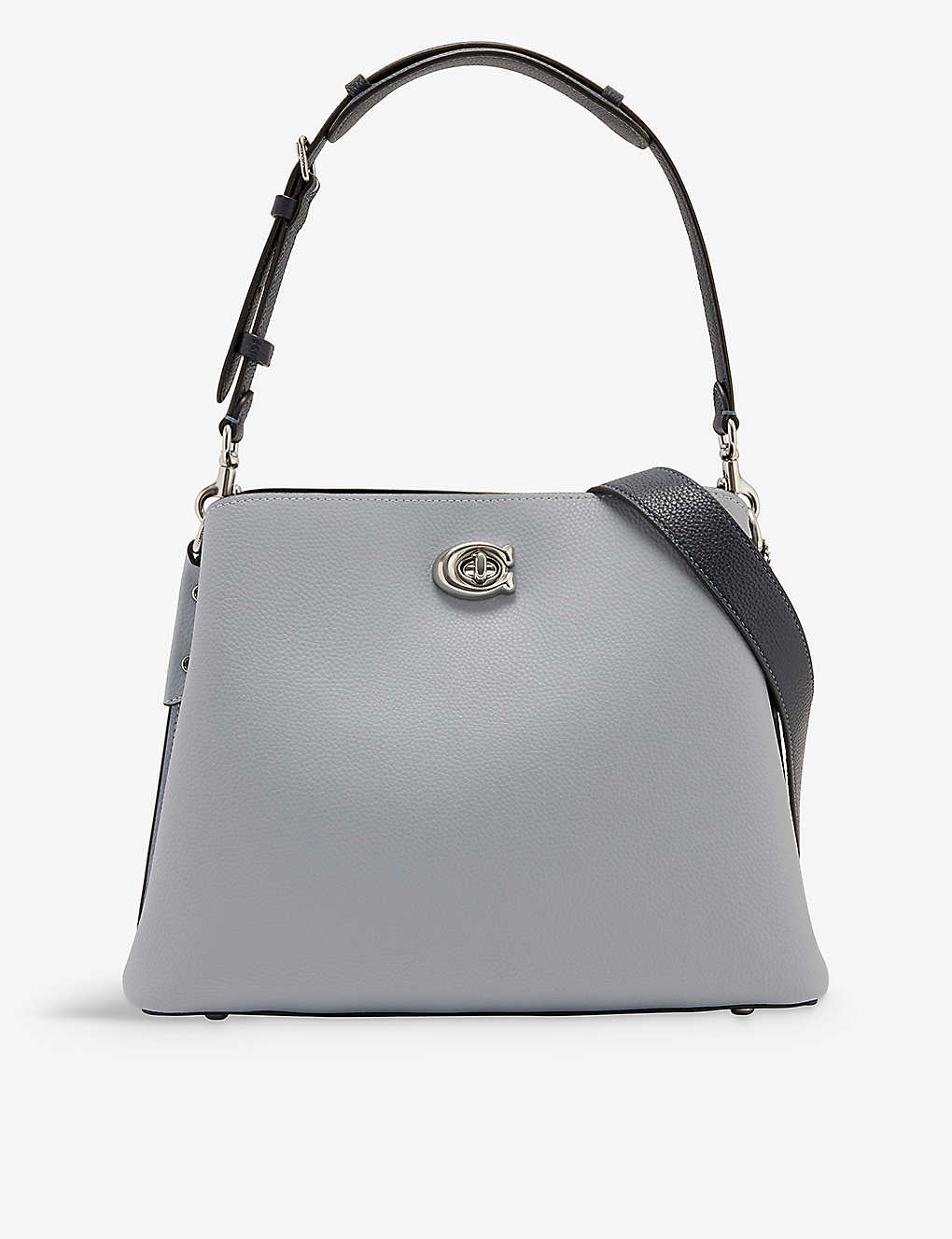 Coach Willow Leather Shoulder Bag In B4/grey Blue Multi