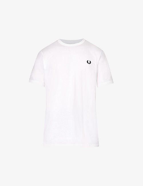 FRED PERRY: Ringer brand-embroidered cotton-jersey T-shirt