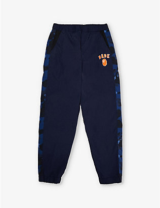 A BATHING APE: Camouflage-print shell jogging bottoms 10-16 years