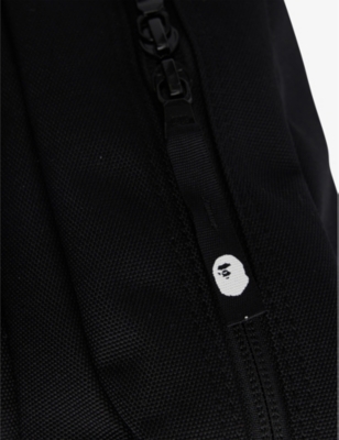 Shop A Bathing Ape Boys Black Kids' Brand-embroidered Woven Belt Bag
