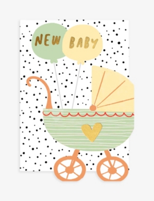 ELEANOR STUART: New Baby greetings card 17cm x 12cm