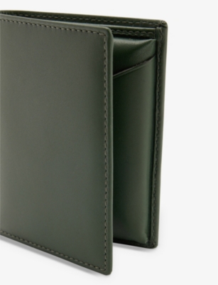 COMME DES GARÇONS WOMENS BOTTLE GREEN CLASSIC BIFOLD LEATHER CARD WALLET 68948253