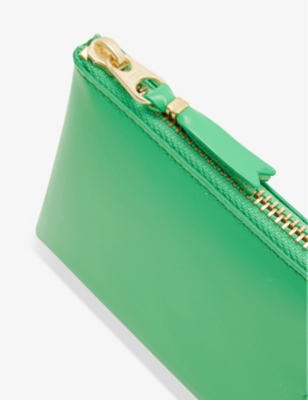 COMME DES GARCONS: Half-zip leather wallet