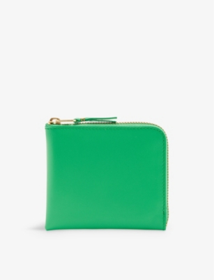 COMME DES GARCONS: Half-zip leather wallet