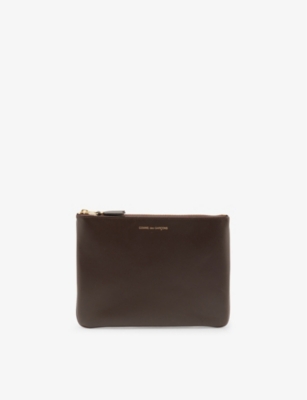 COMME DES GARCONS: Classic logo-print leather wallet