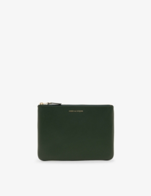 COMME DES GARCONS: Classic logo-print leather wallet