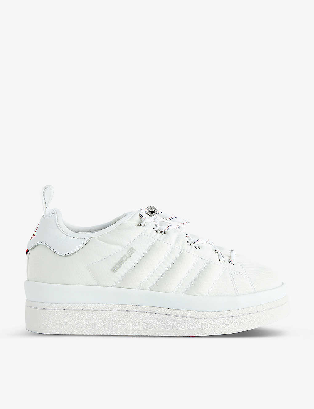 Moncler Genius Womens 1 X Adidas Campus Low-top Woven Trainers In White