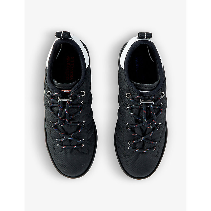 Shop Moncler Genius Women's Black X Adidas Campus Low-top Woven Trainers In 999