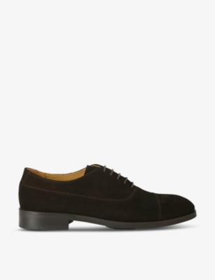 KURT GEIGER LONDON: Hunter Oxford lace-up suede shoes