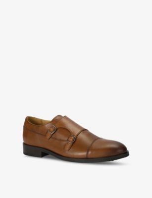 KURT GEIGER LONDON: Hunter leather monk shoes