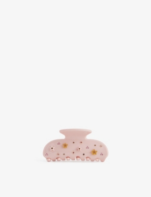 Emi Jay Womens Angel Dust Sweetheart Crystal-embellished Cellulose Acetate Hair Clip In Angel Dust