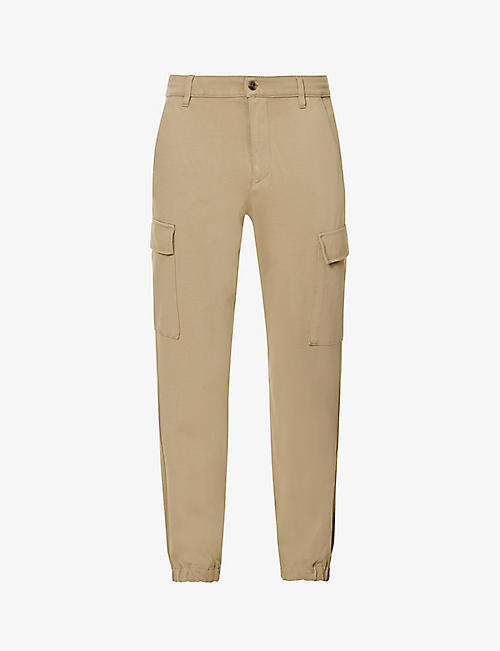 7 FOR ALL MANKIND: Brand-patch relaxed-fit stretch-woven cargo trousers