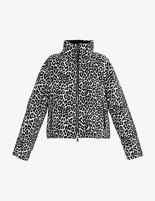 MONCLER: Sebou leopard-print woven jacket