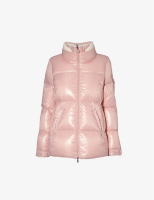 Moncler Vistule Quilted Shell Down Jacket In Pale Pink