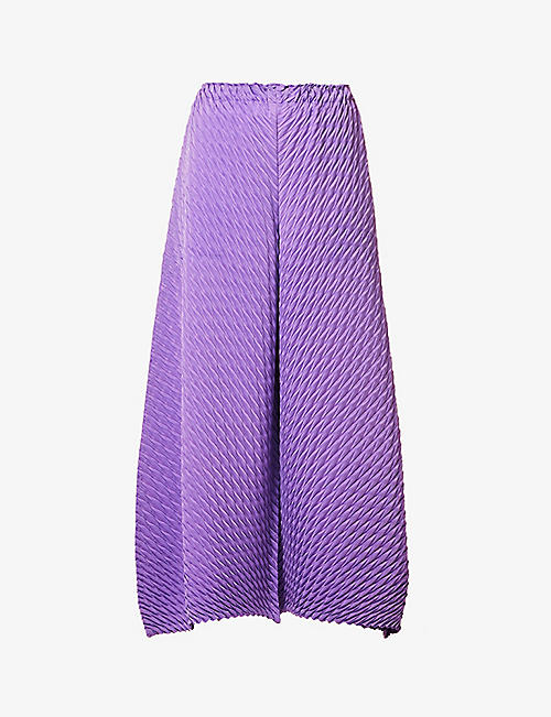 ISSEY MIYAKE: Gleam wide-leg mid-rise woven trousers