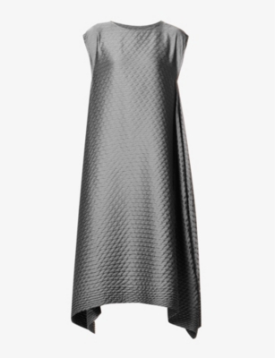 ISSEY MIYAKE: Gleam pleated woven midi dress