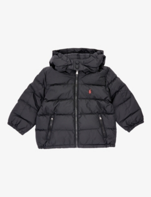 Ralph Lauren Kids' Funnel-neck Recycled-polyester And Recycled-down Jacket 2-14 Years In Black