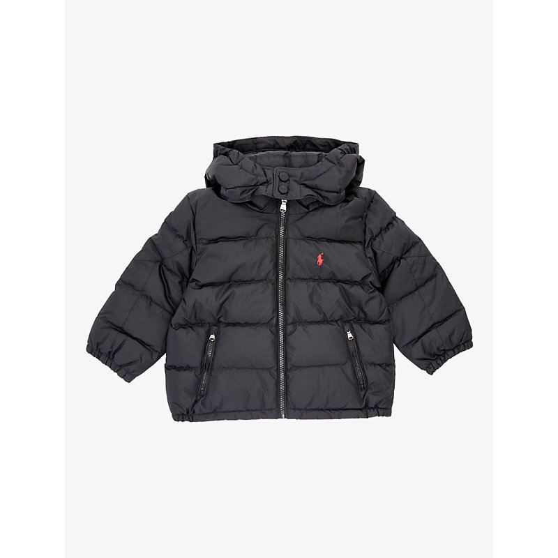 Ralph Lauren Kids' Funnel-neck Recycled-polyester And Recycled-down Jacket 2-14 Years In Black