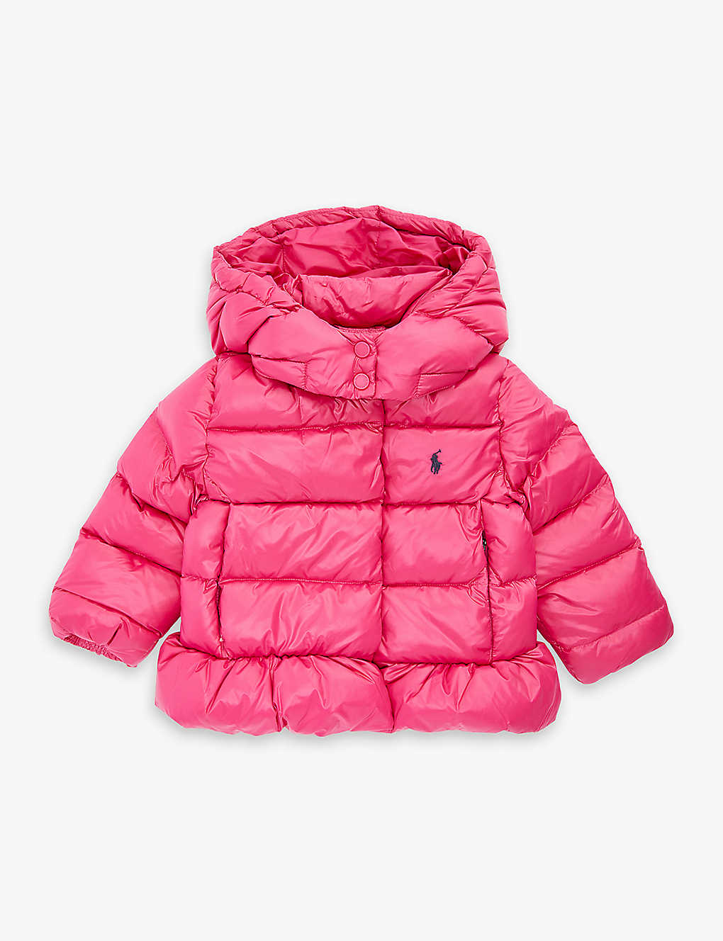 Polo Ralph Lauren Babies' Logo-embroidered Quilted Shell-down Hooded Jacket 9-24 Months In Pink