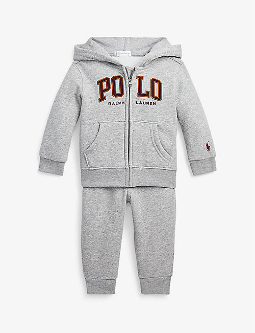 POLO RALPH LAUREN: Baby Boy logo-embroidered cotton-blend hoody and jogging bottoms set