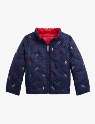 Polo Ralph Lauren Kids' Boys' Terra Reversible Recycled-polyester Jacket In Multi