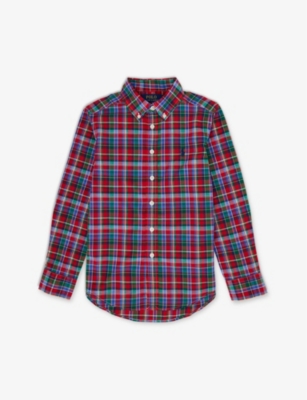 POLO RALPH LAUREN: Logo-embroidered cotton-poplin shirt 2-14 years