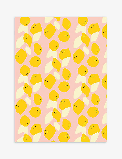 ELEANOR STUART: Lemons graphic-print wrapping paper pack of five