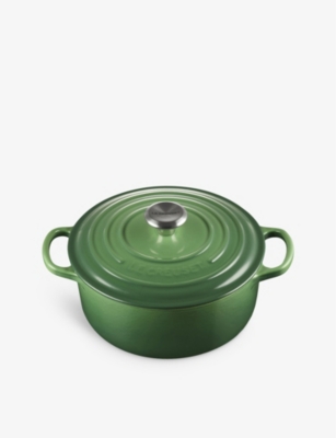 Le Creuset Bamboo Green Signature Round Cast-iron Casserole Dish