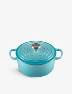 Le Creuset Teal Signature Round Cast-iron Casserole Dish