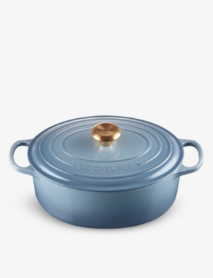 Le Creuset Chambray Signature Oval Cast-iron Casserole Dish