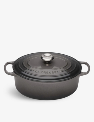 Le Creuset Flint Signature Oval Cast-iron Casserole Dish