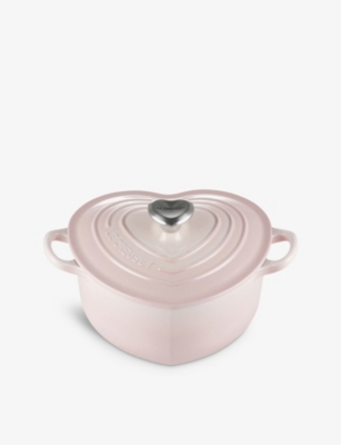 Le Creuset Shell Pink Heart-shaped Cast-iron Casserole Dish