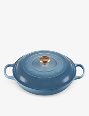 Le Creuset Chambray Signature Shallow Cast-iron Casserole Dish