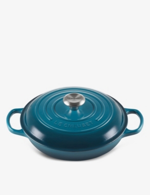 Le Creuset Deep Teal Signature Shallow Cast-iron Casserole Dish