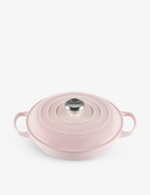 Le Creuset Shell Pink Signature Shallow Cast-iron Casserole Dish