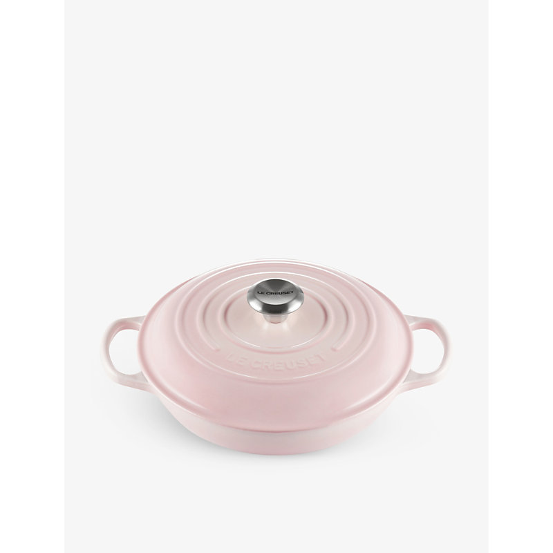 Le Creuset Shell Pink Signature Shallow Cast-iron Casserole Dish