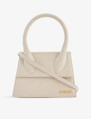 JACQUEMUS: Grand Chiquito linen top-handle bag