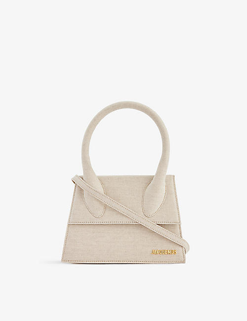 JACQUEMUS: Grand Chiquito linen top-handle bag