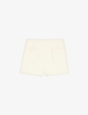 Shop Claudie Pierlot Women's Naturels Elga Braided-trim Tweed Shorts