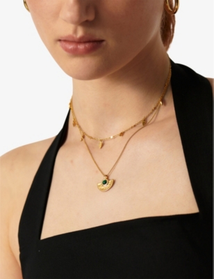 Shop Missoma Zenyu Fan 18ct Yellow Gold-plated Vermeil Recycled Sterling-silver Pendant Necklace