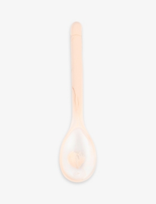 Dinosaur Designs Pink Stone Swirl Resin Spoon 15cm