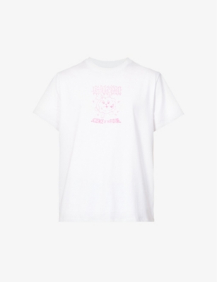 Ganni Dream Bunny Cotton-jersey T-Shirt - S