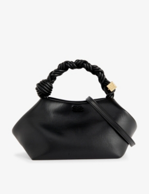 GANNI BOU RECYCLED-LEATHER TOP-HANDLE BAG