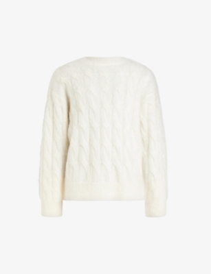 ALLSAINTS - Kosmic crew-neck cable-knit recycled-polyamide jumper ...