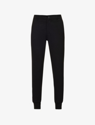 Paige Mens Black Elmwood Tapered Stretch-jersey Jogging Bottoms