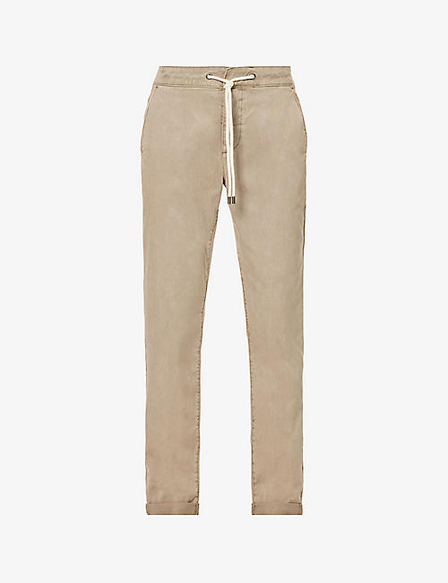 PAIGE: Fraser drawstring-waistband X-leg slim-fit stretch-woven trousers