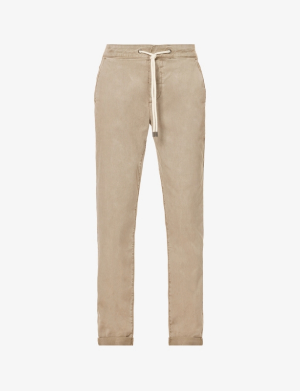 Fraser drawstring-waistband X-leg slim-fit stretch-woven trousers